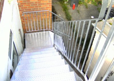 Galvanised staircase and platform