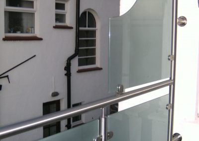 Stainless steel and glass balcony